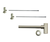 Lavatory Supply Kit - Contemporary Round Handle with 1/4 Turn Ceramic Disc Cartridge Valve (MT6004-NL) - Angle, Round Bottle Trap